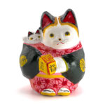 子守り猫（招き猫）／中野人形