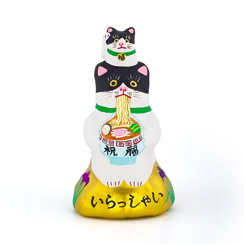 千客万来猫 招き猫乗せ/矢切はりこ