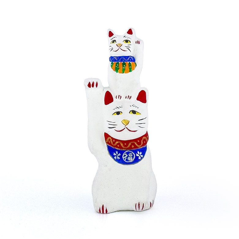 親子招き猫／江口土人形／橋本淳一 - 招き猫パワー｜郷土玩具・置物