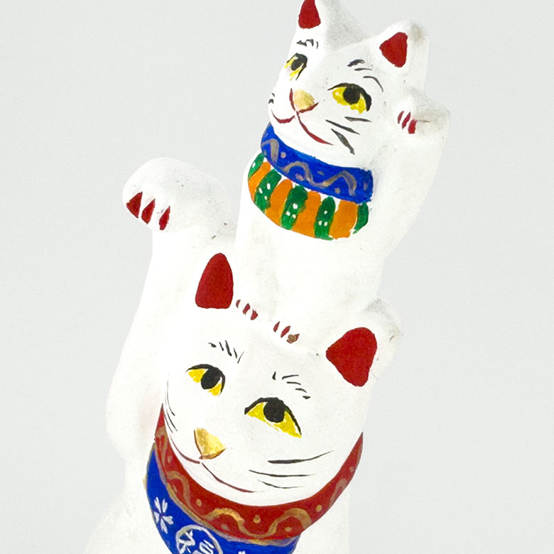 親子招き猫／江口土人形／橋本淳一 - 招き猫パワー｜郷土玩具・置物