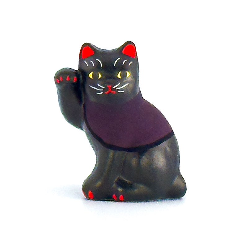 丸〆招き猫／今戸焼／今戸焼白井／白井裕一郎さん作／高さ6cm