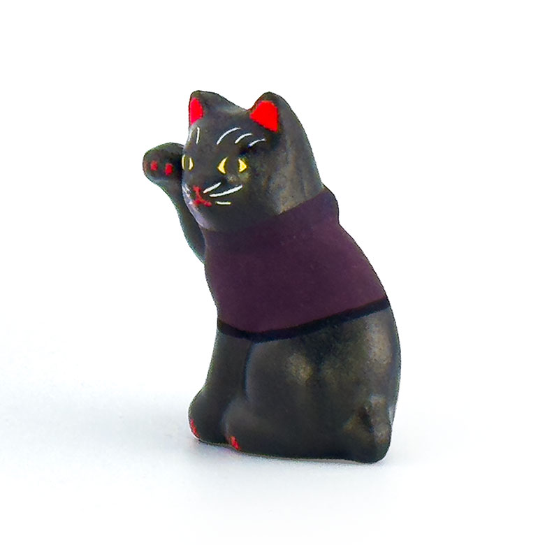 丸〆招き猫／今戸焼／今戸焼白井／白井裕一郎さん作／高さ6cm