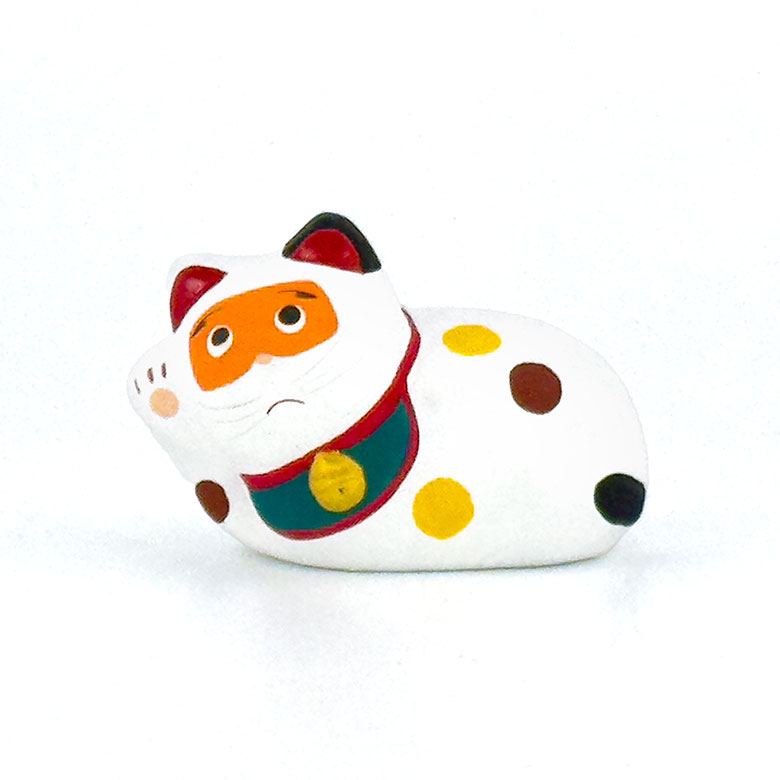 にわか横招きねこ／津屋崎人形／筑前津屋崎人形巧房作／高さ5cm