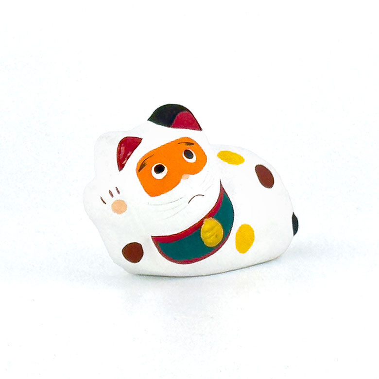 にわか横招きねこ／津屋崎人形／筑前津屋崎人形巧房作／高さ5cm