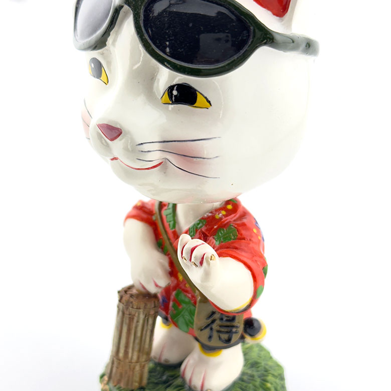 ボブルヘッド招き猫/製作国:ハワイ/高さ14cm