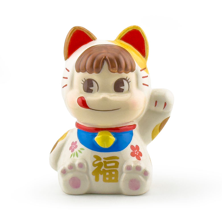 開運ペコちゃん招き猫/不二家/高さ12cm