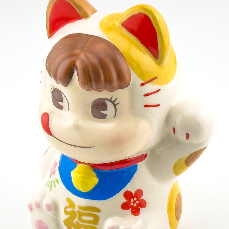 開運ペコちゃん招き猫/不二家/高さ12cm