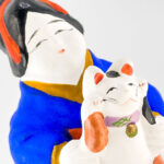 猫抱きお福／招き猫／名古屋土人形