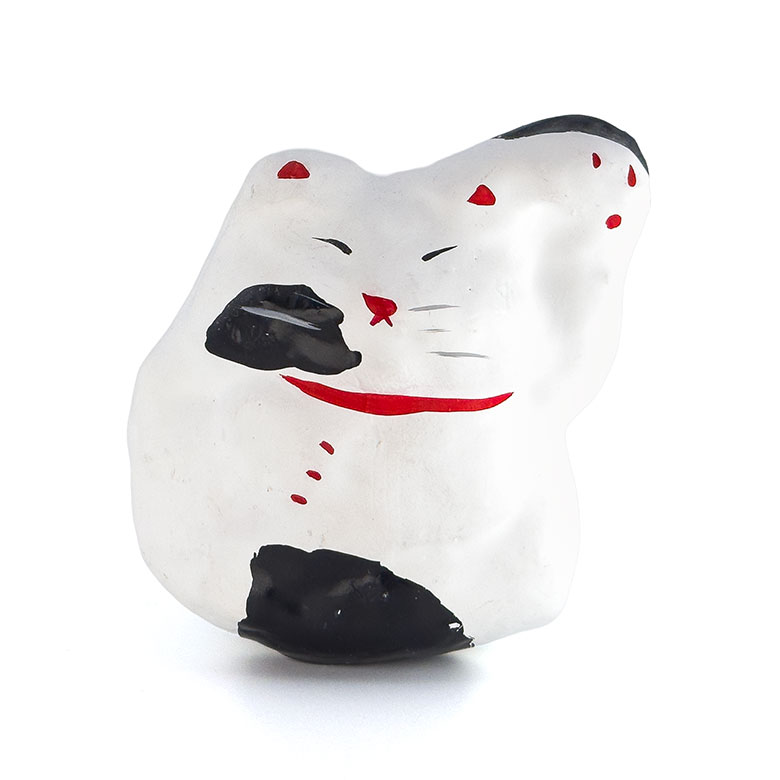 招き猫／秩父張子／さやか秩父張子工房｜高さ6.5cm