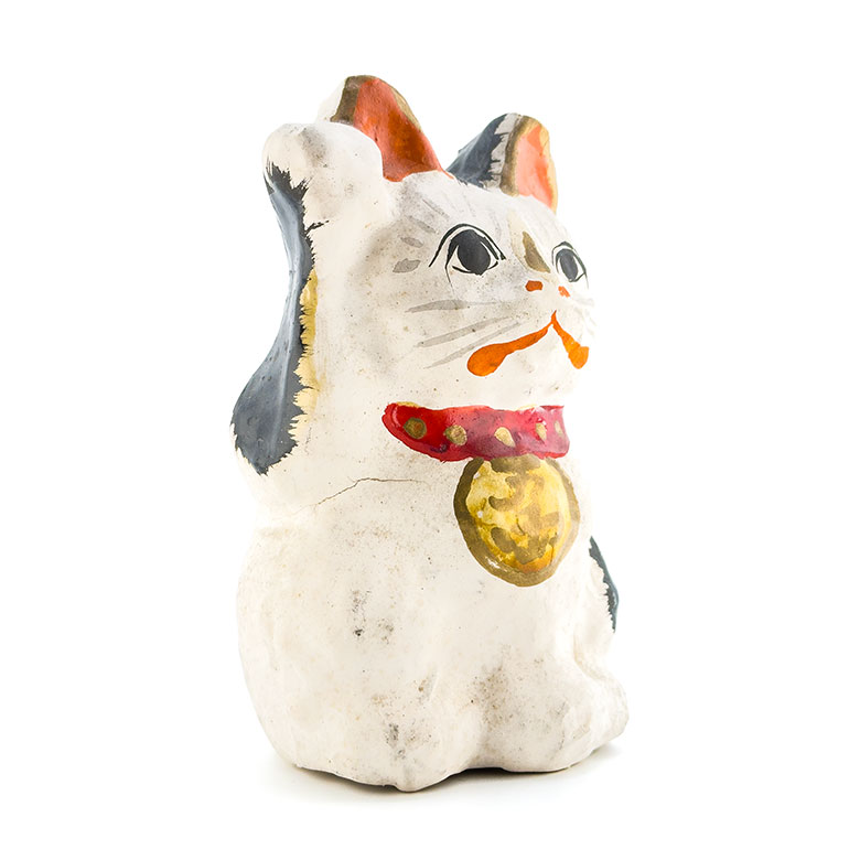 招き猫／常石張子／宮本峯一さん作｜高さ13cm