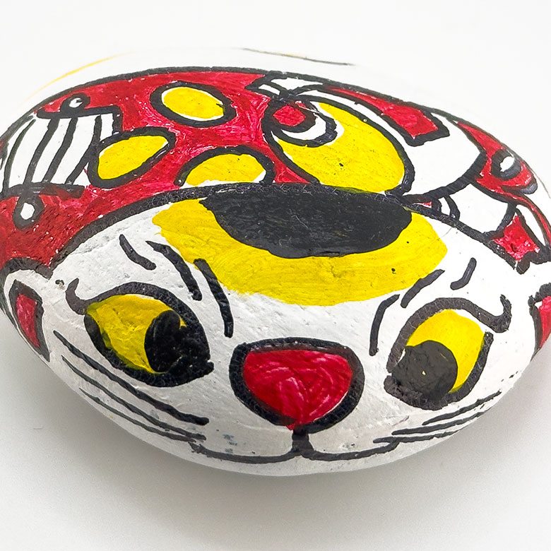 福石猫/作:園山春二|幅6.5cm